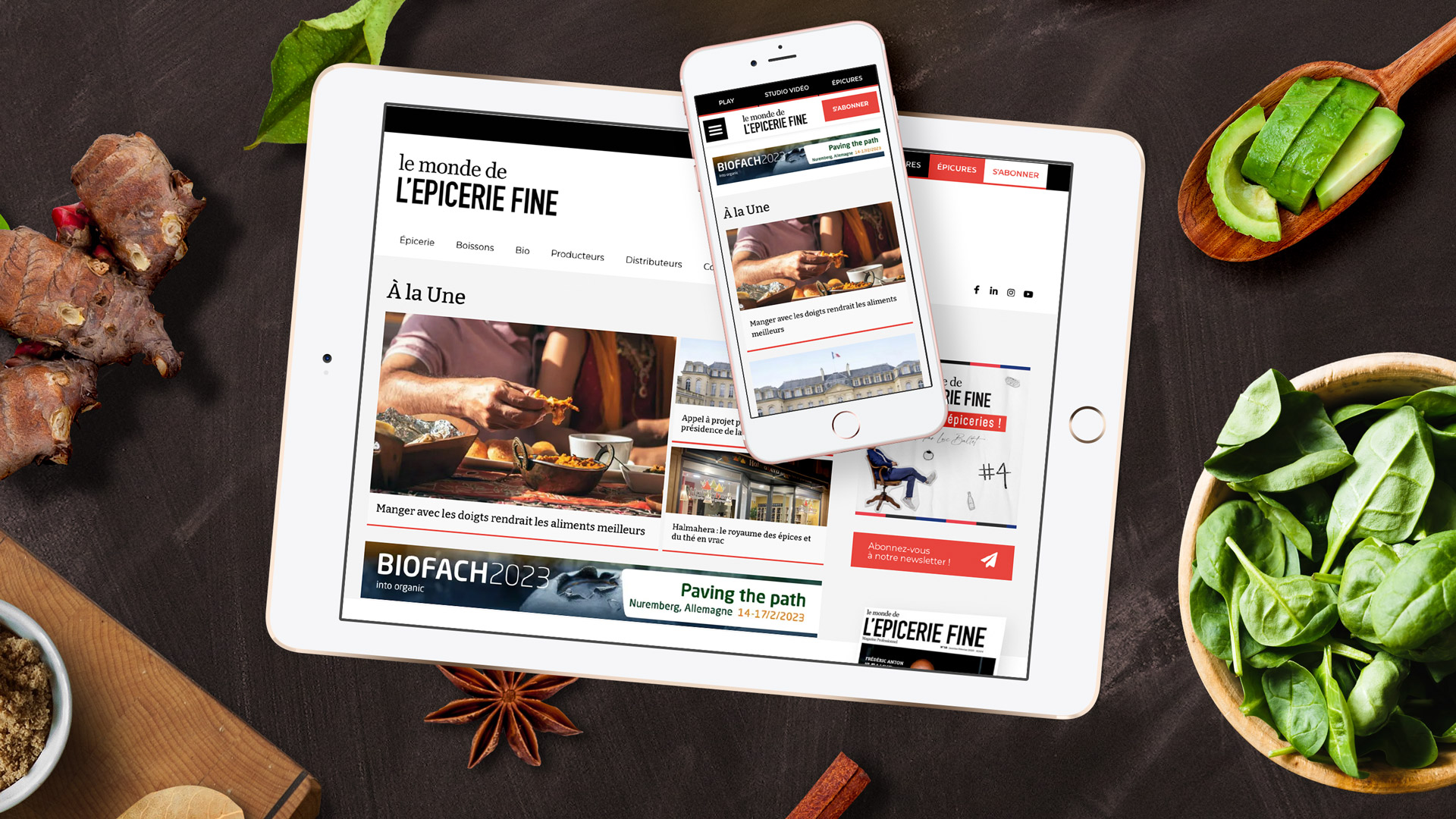 Le Monde de l'Épicerie Fine - Site web